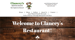 Desktop Screenshot of clanceysrestaurant.com