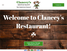 Tablet Screenshot of clanceysrestaurant.com